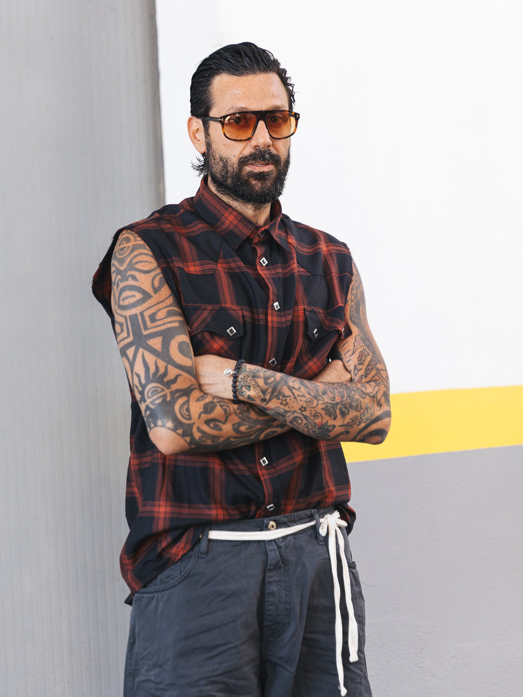 Camicia Smanicata country Black