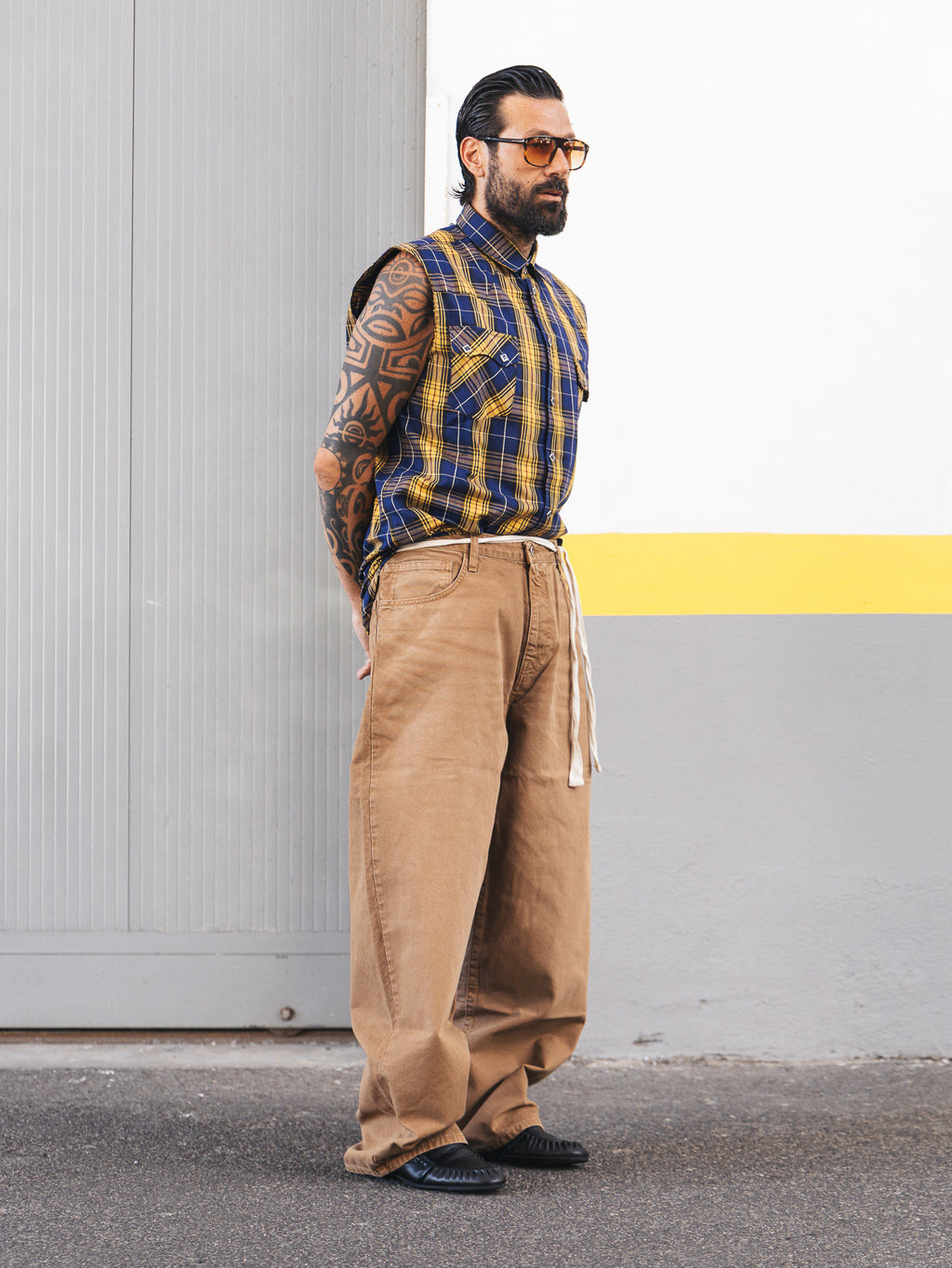 Camicia Smanicata country Yellow