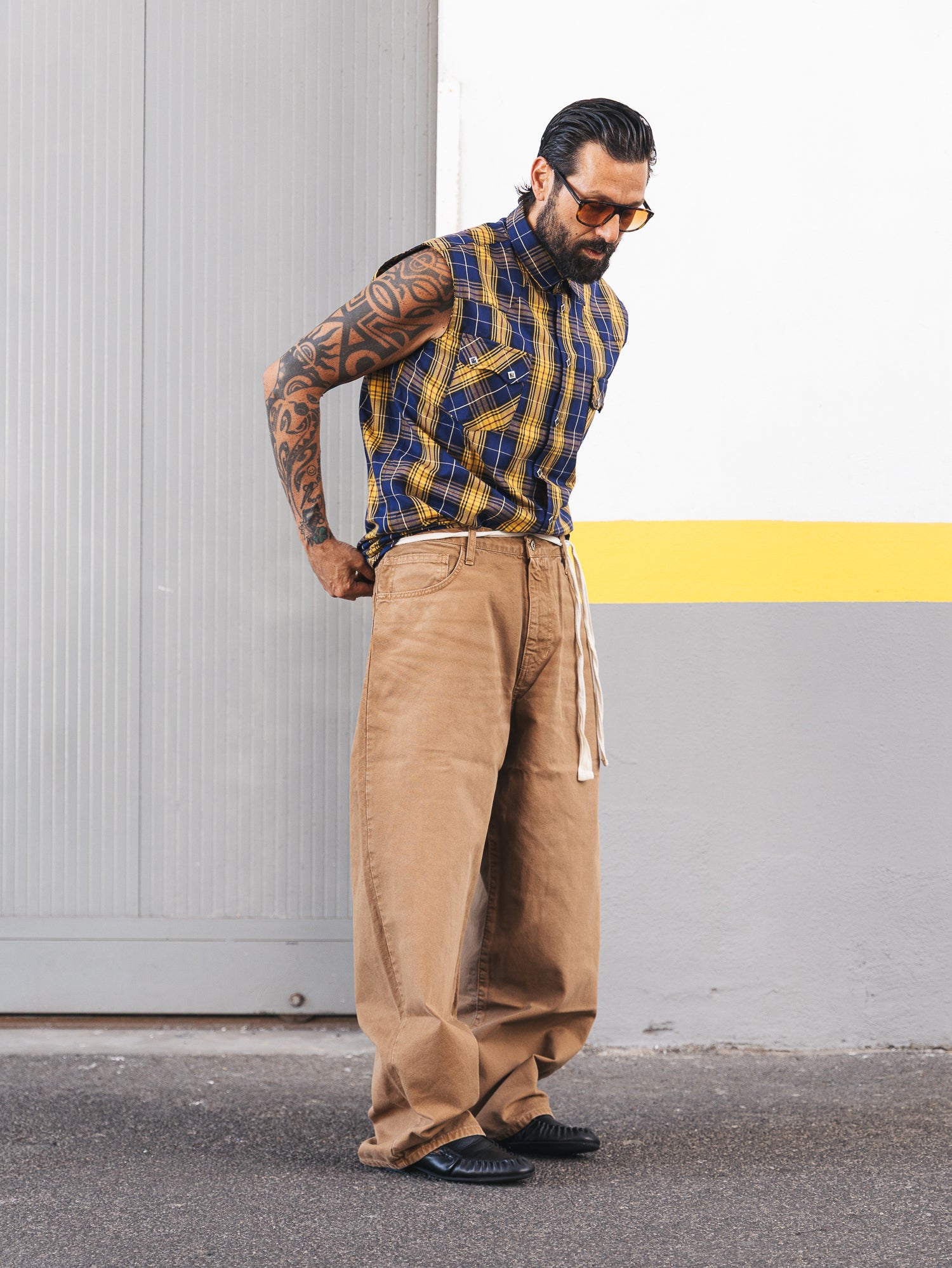 Camicia Smanicata country Yellow