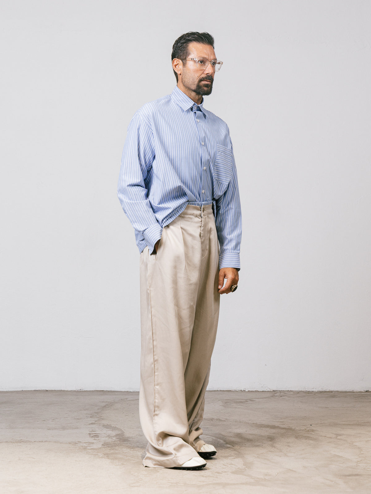 Pantalone c/inserto boxer Beige