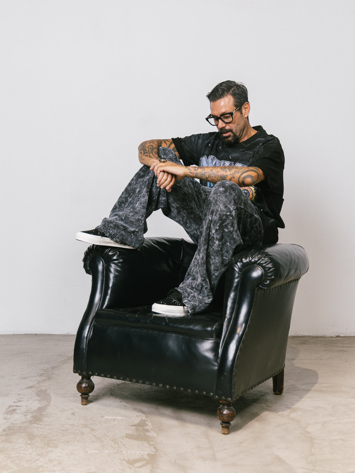 Pantalone washed Black