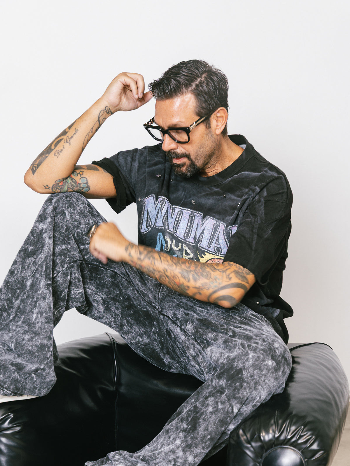 Pantalone washed Black
