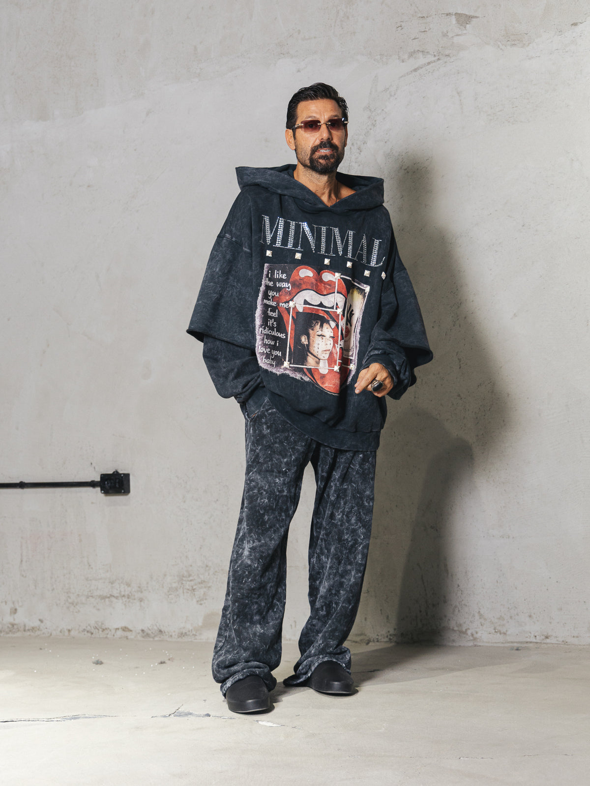 Pantalone washed Black