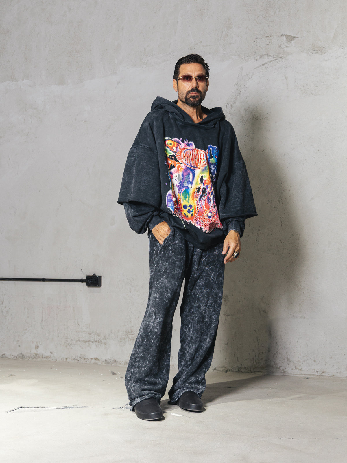 Pantalone washed Black