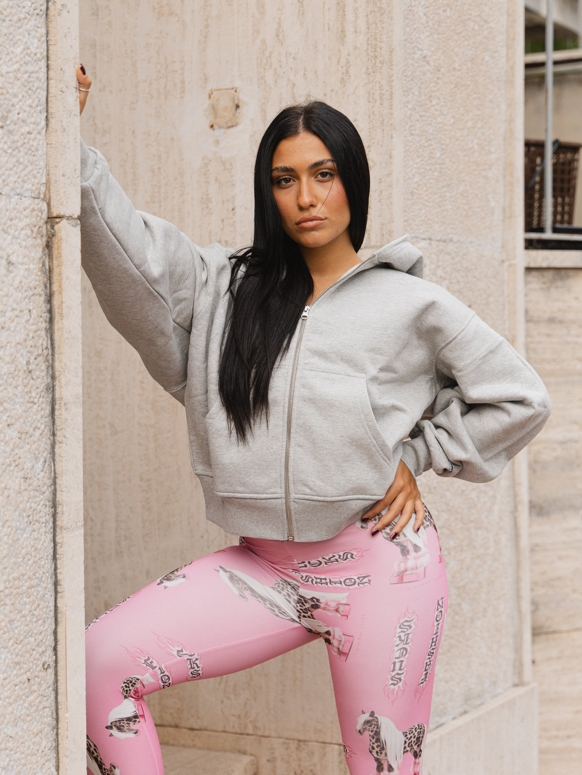 Felpa zip tracksuit tex premium Grey