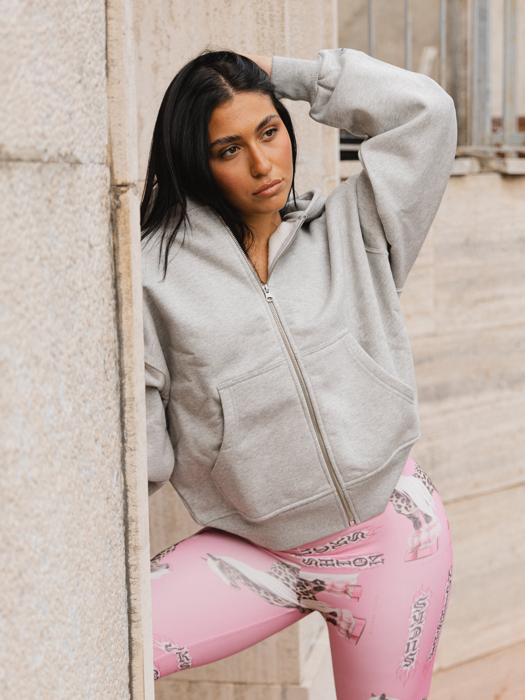 Felpa zip tracksuit tex premium Grey