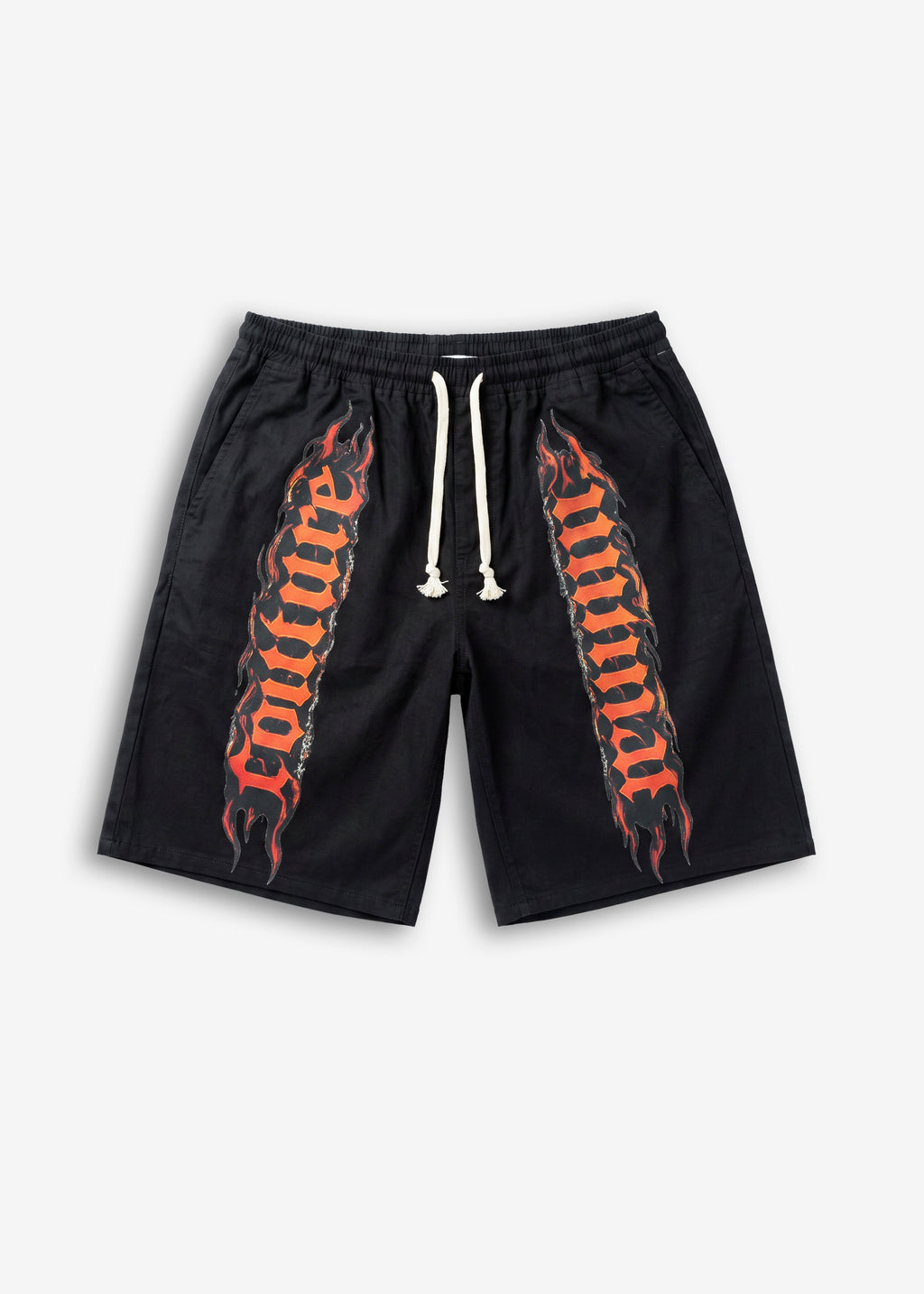 Bermuda con stampa - black