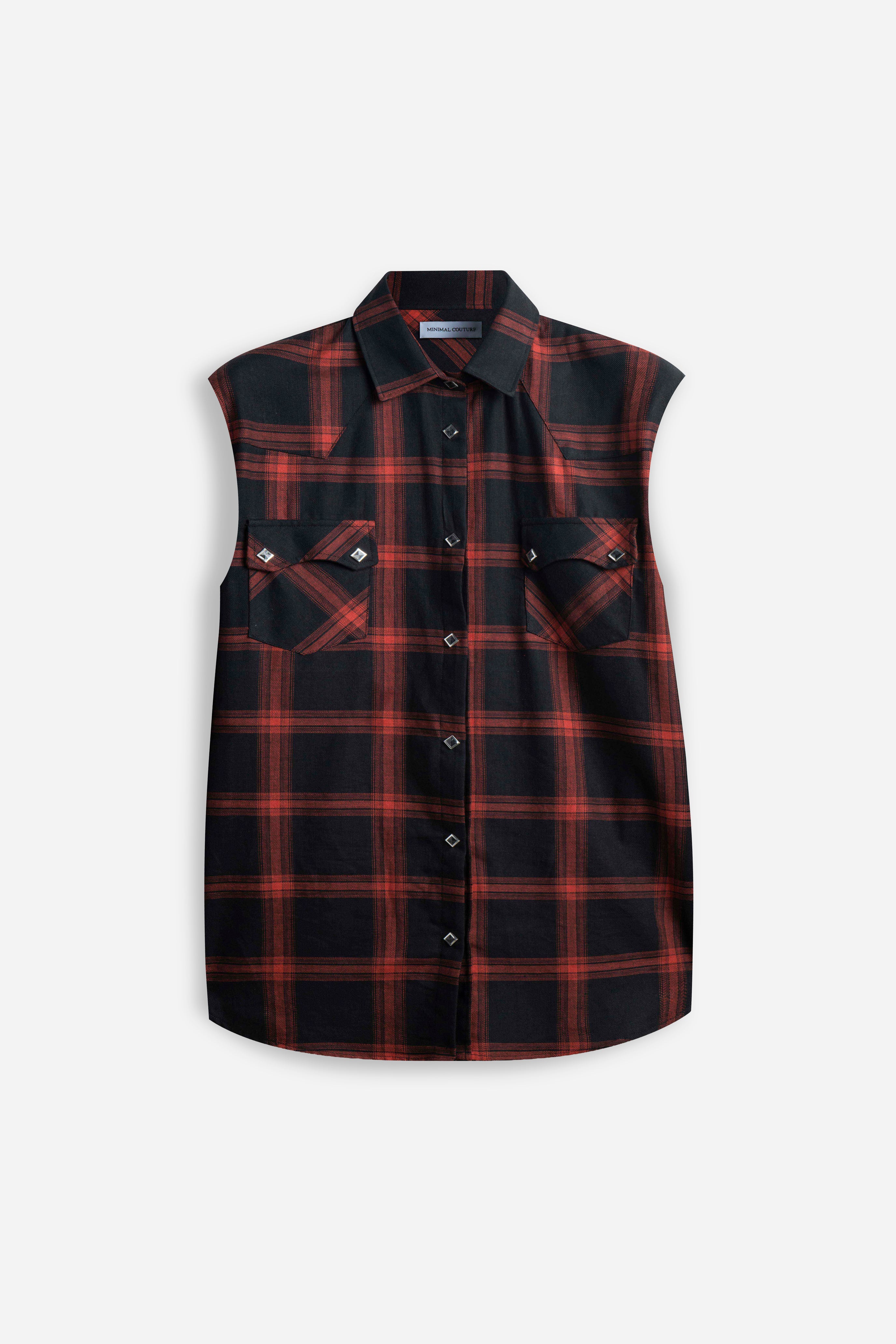 Camicia Smanicata country Black