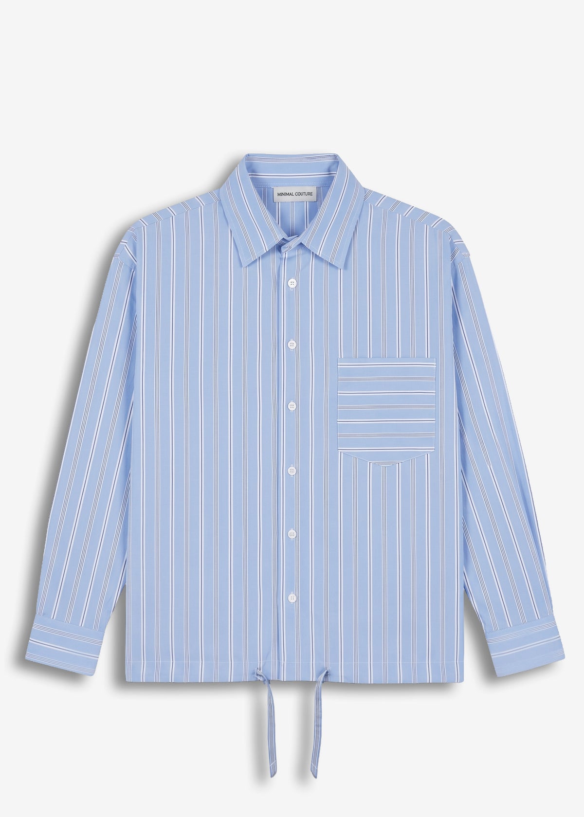 Camicia fantasia con arriccio Light Blue