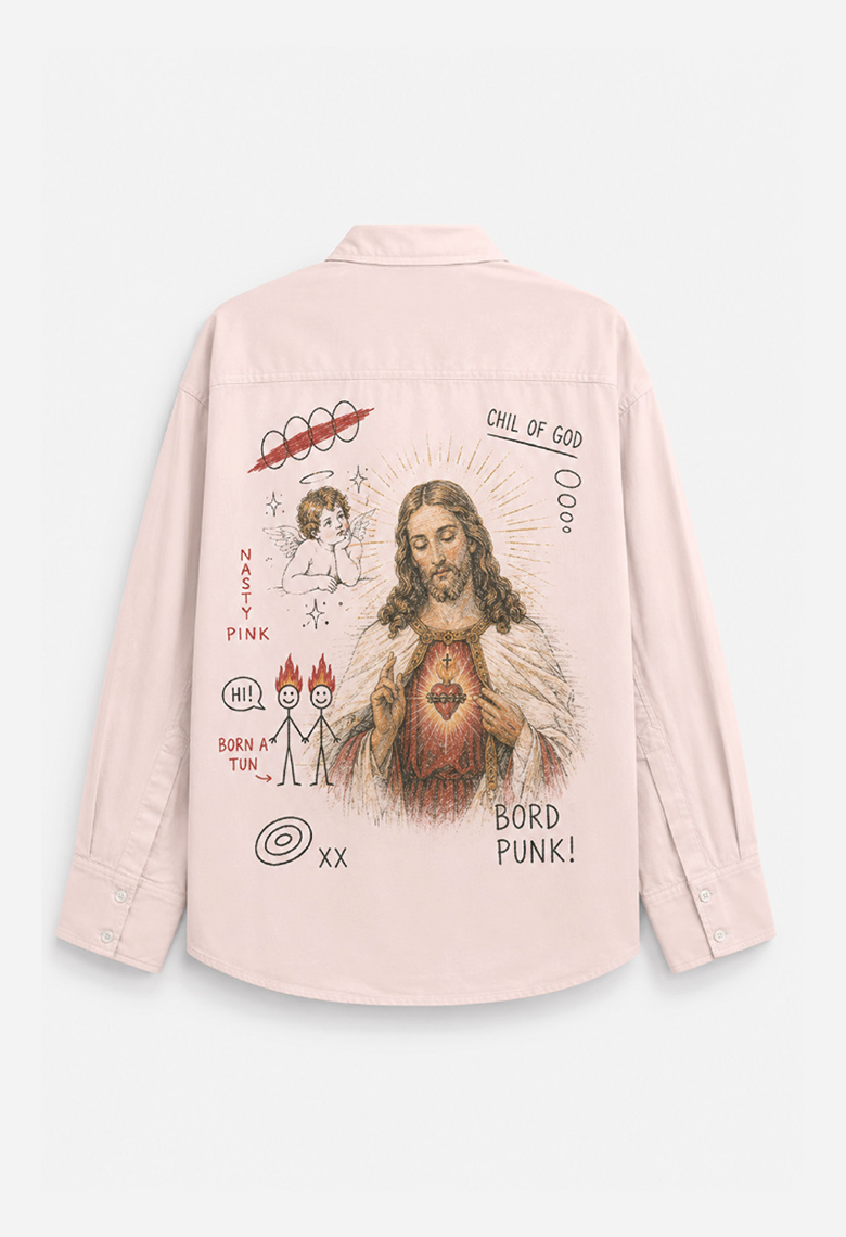 Essential Pocket Shirt “Holy Punk” Pink