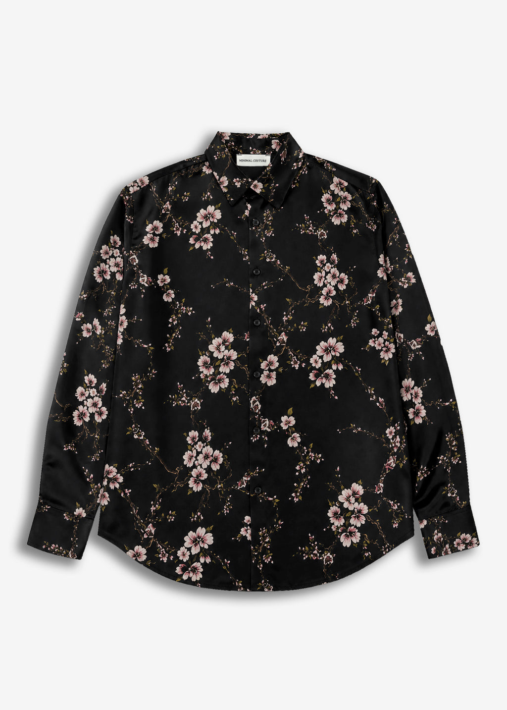 Camicia Fantasia Fiori Black