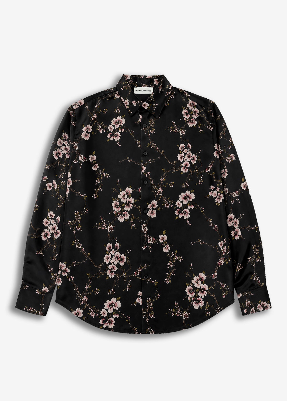 Camicia Fantasia Fiori Black