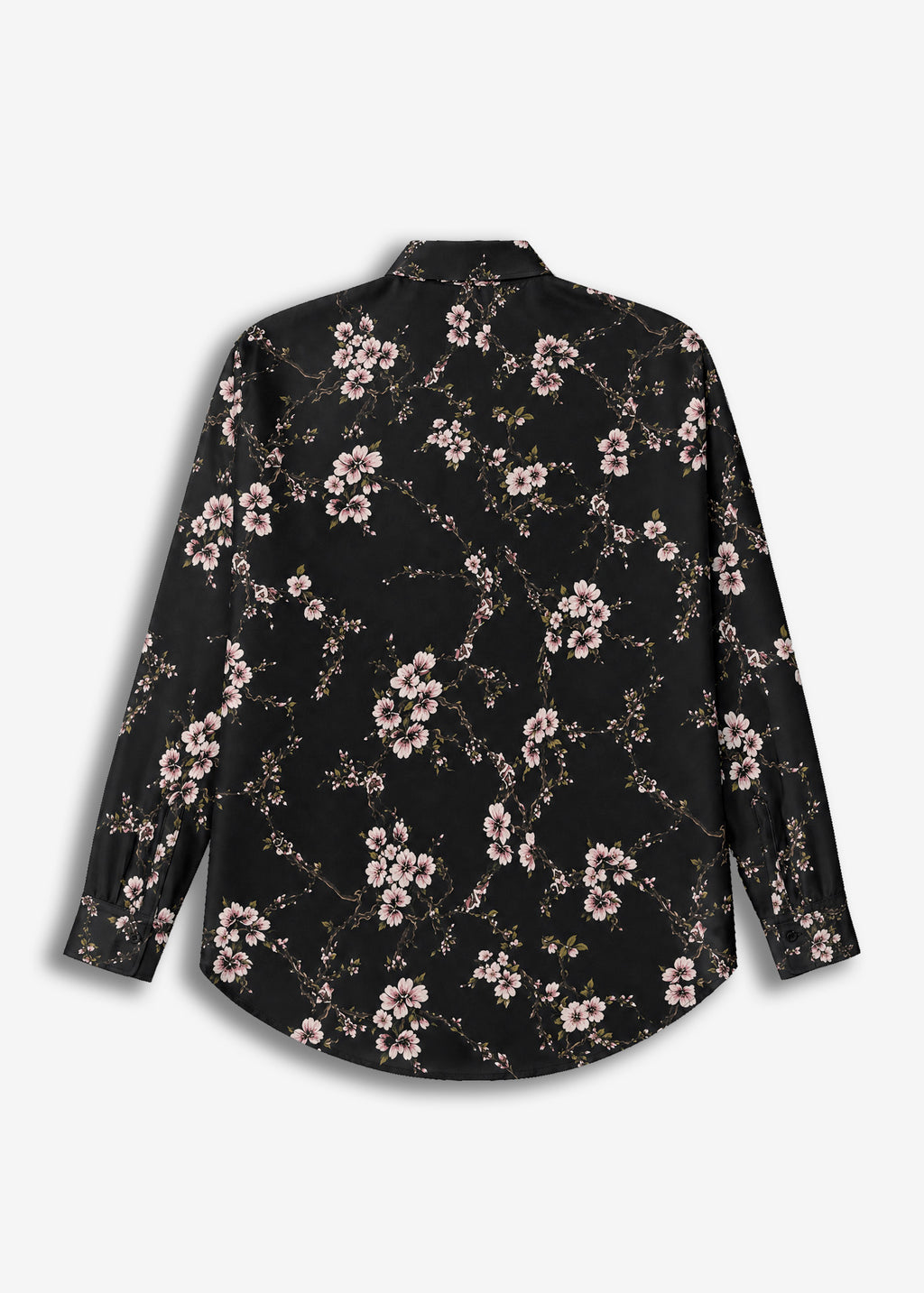 Camicia Fantasia Fiori Black