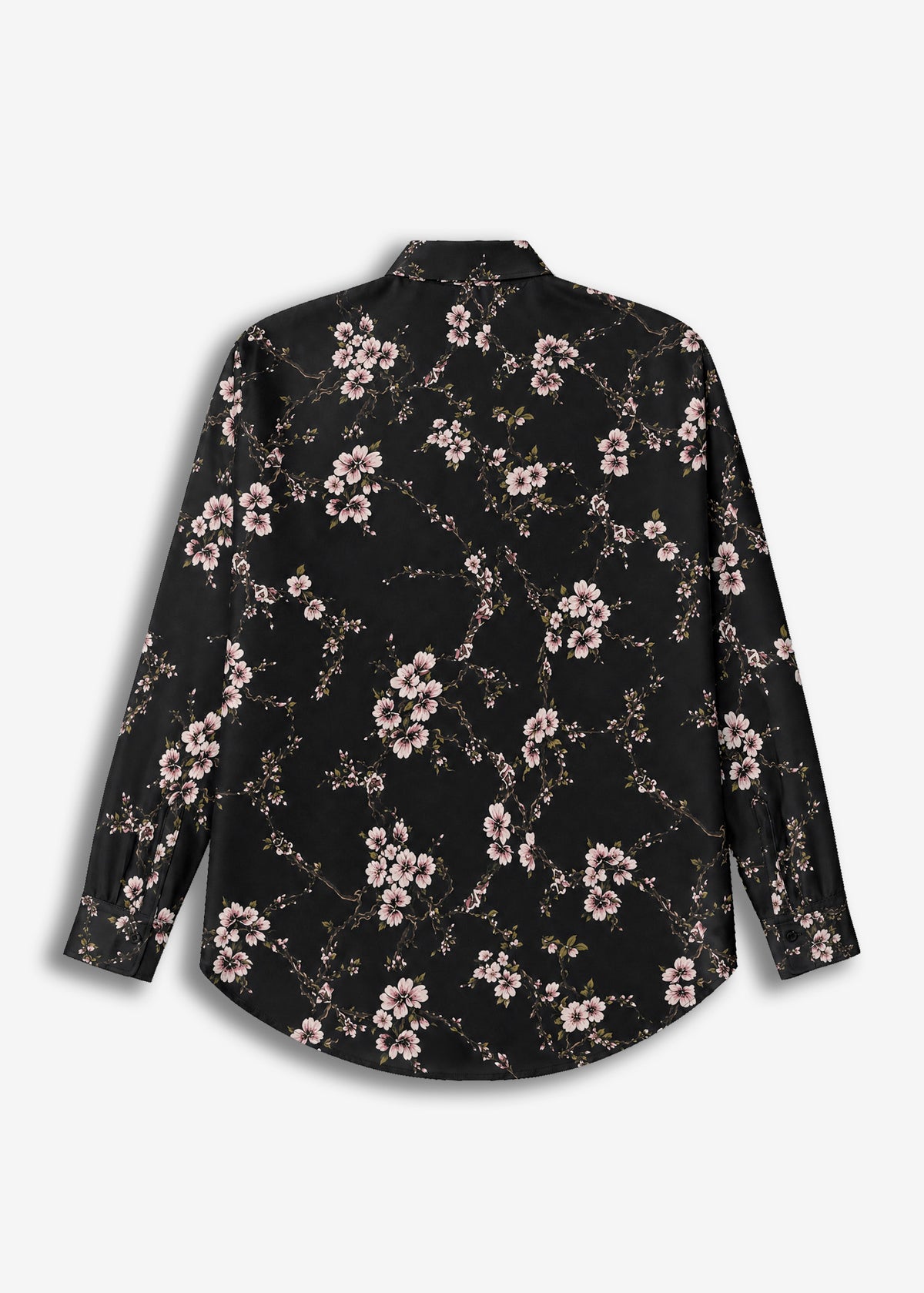 Camicia Fantasia Fiori Black