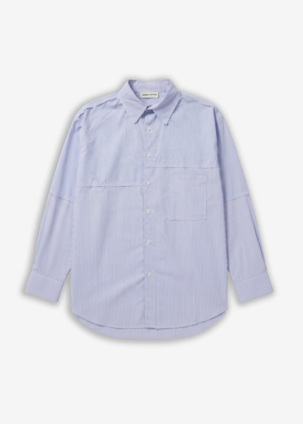 Camicia fantasia rigata spezzata Light Blue