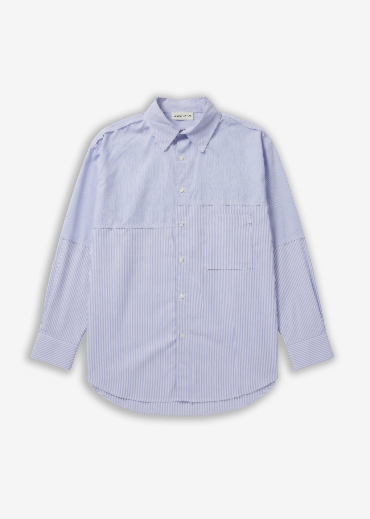 Camicia fantasia rigata spezzata Light Blue