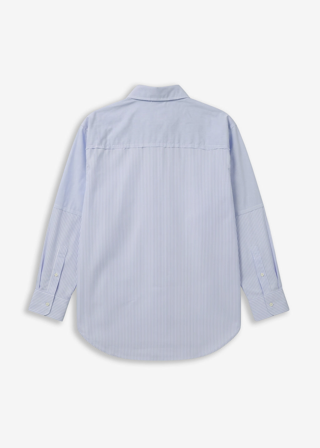 Camicia fantasia rigata spezzata Light Blue