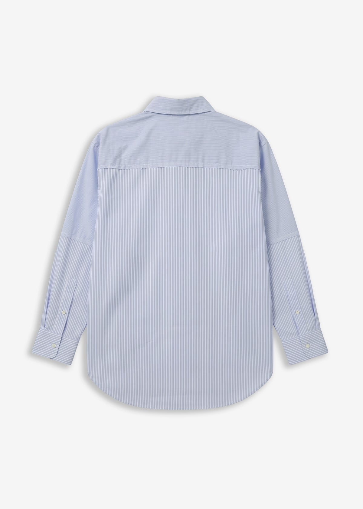 Camicia fantasia rigata spezzata Light Blue