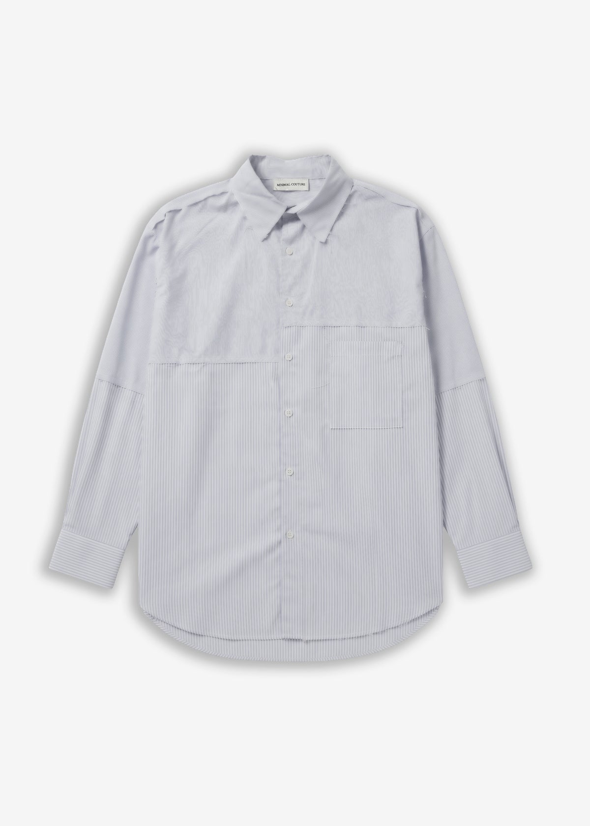 Camicia fantasia rigata spezzata Grey