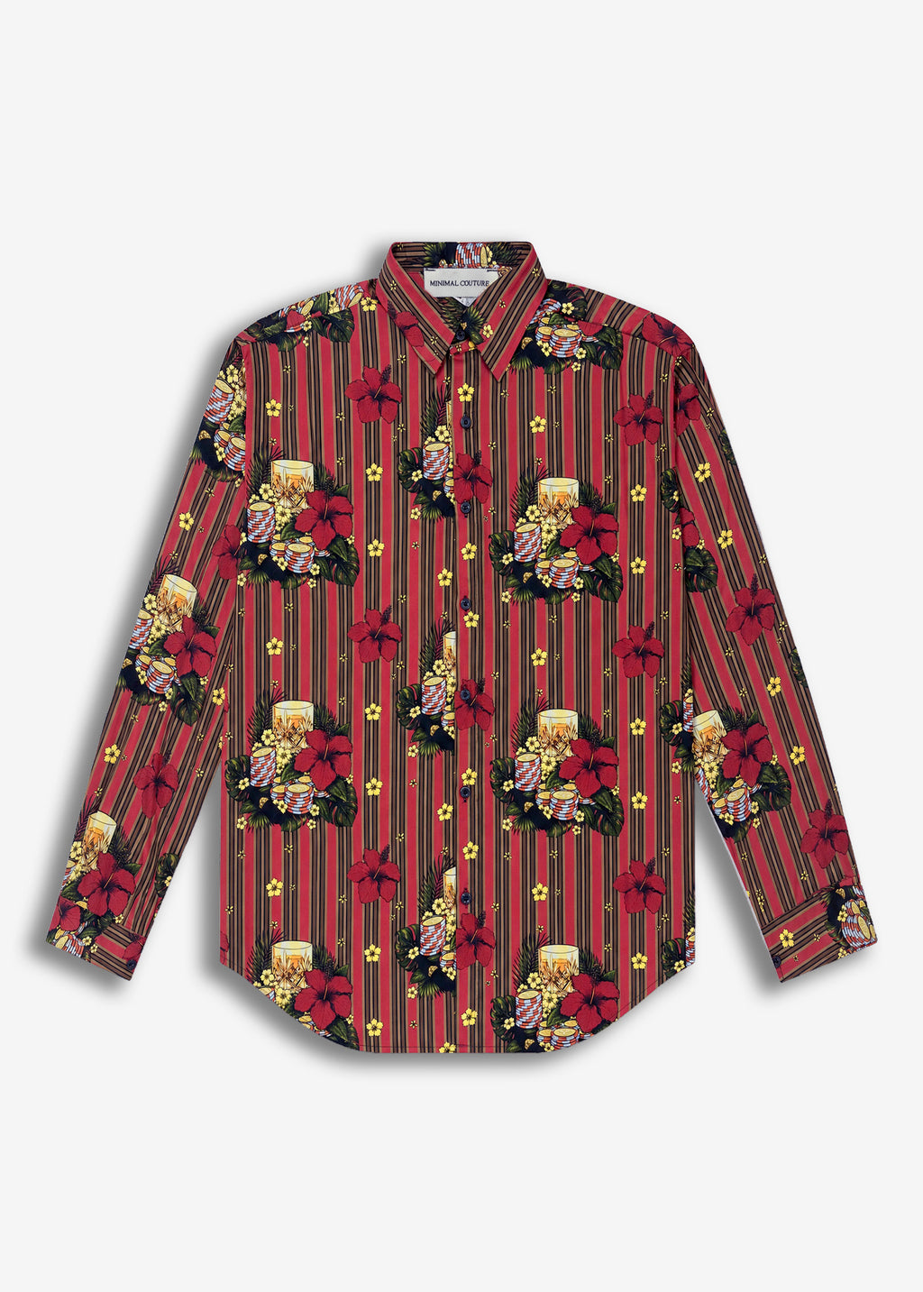 Camicia Fantasia Fiori Red