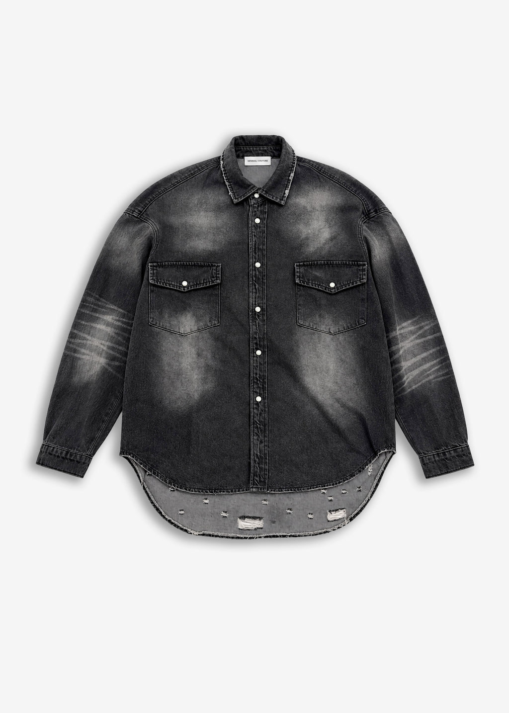 Maxishirt in denim Black