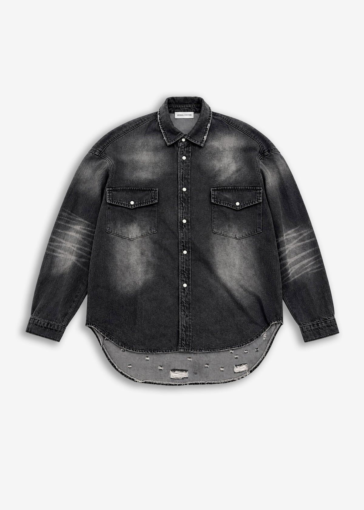 Maxishirt in denim Black