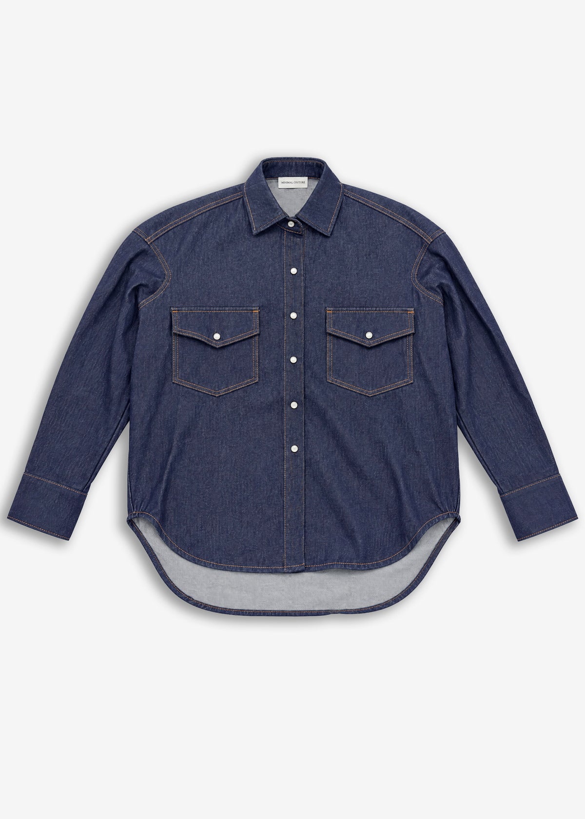 Maxishirt in denim Blue