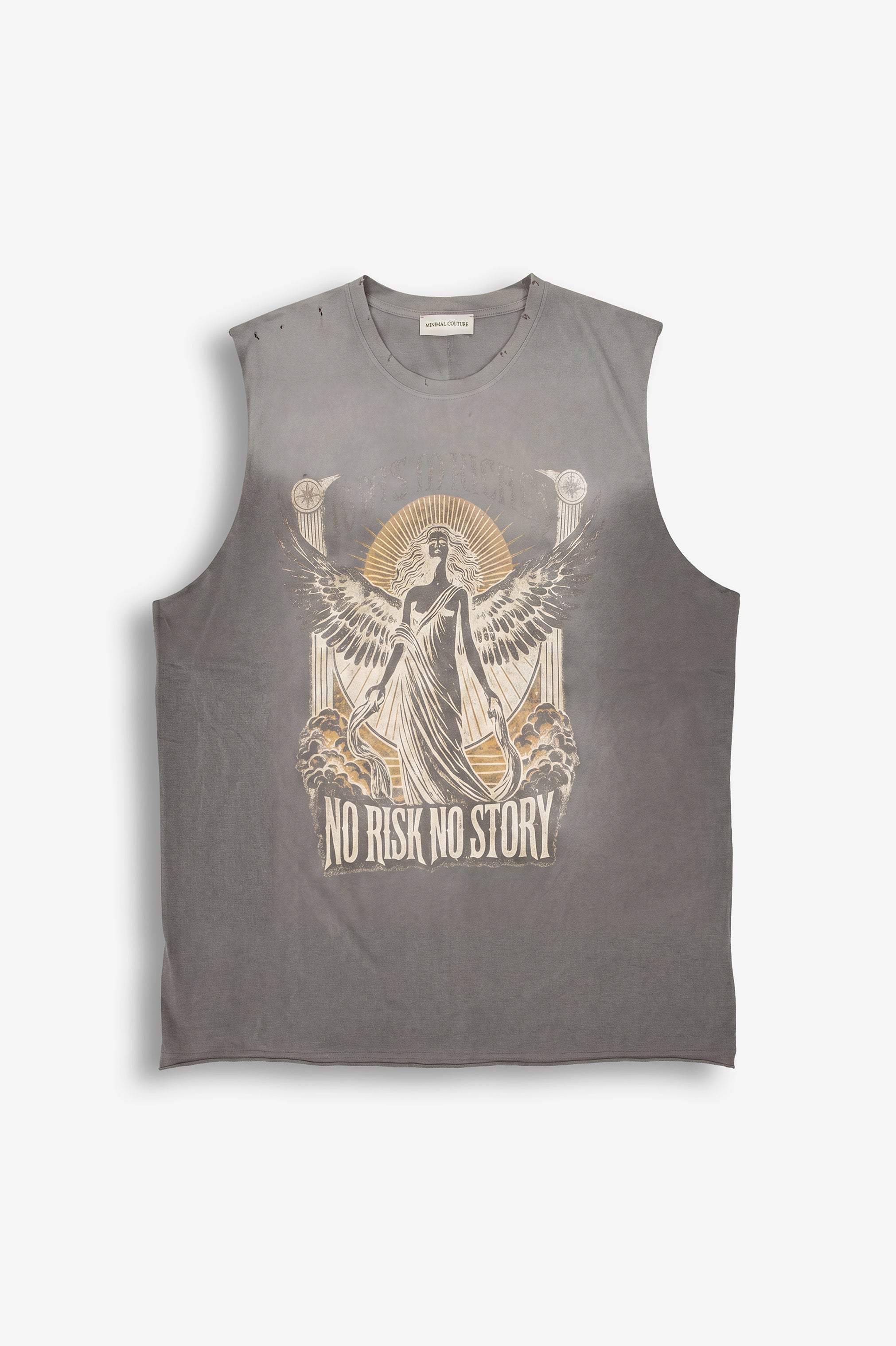 Canotta stampata No risk Grey