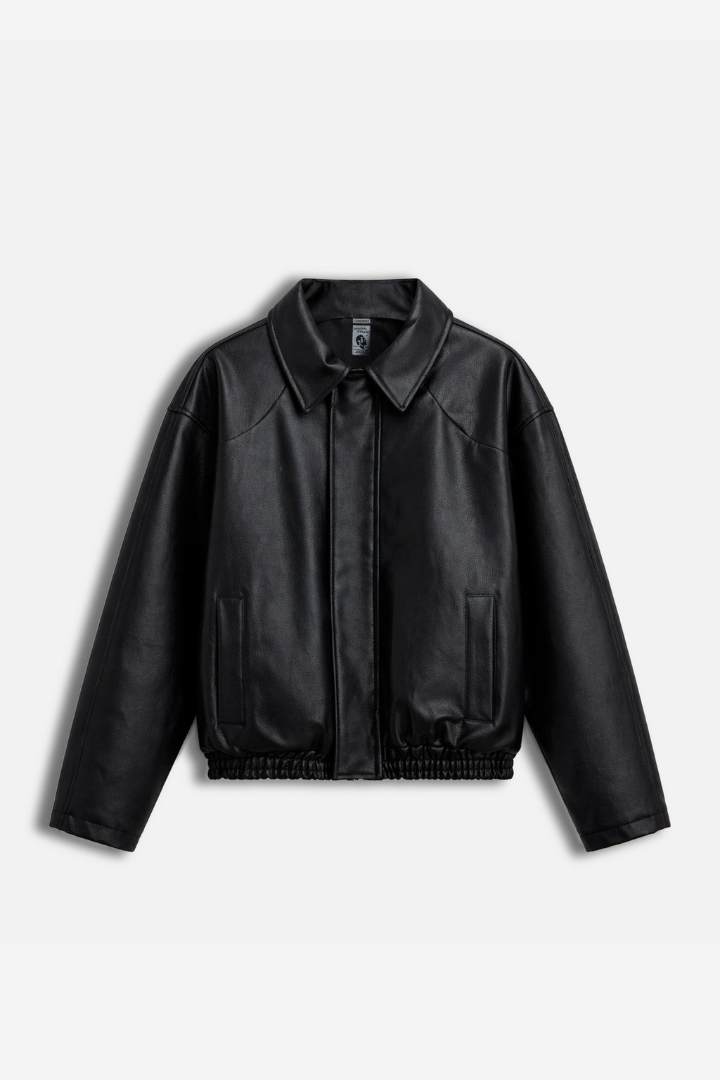 Bomber ecopelle martellata Black