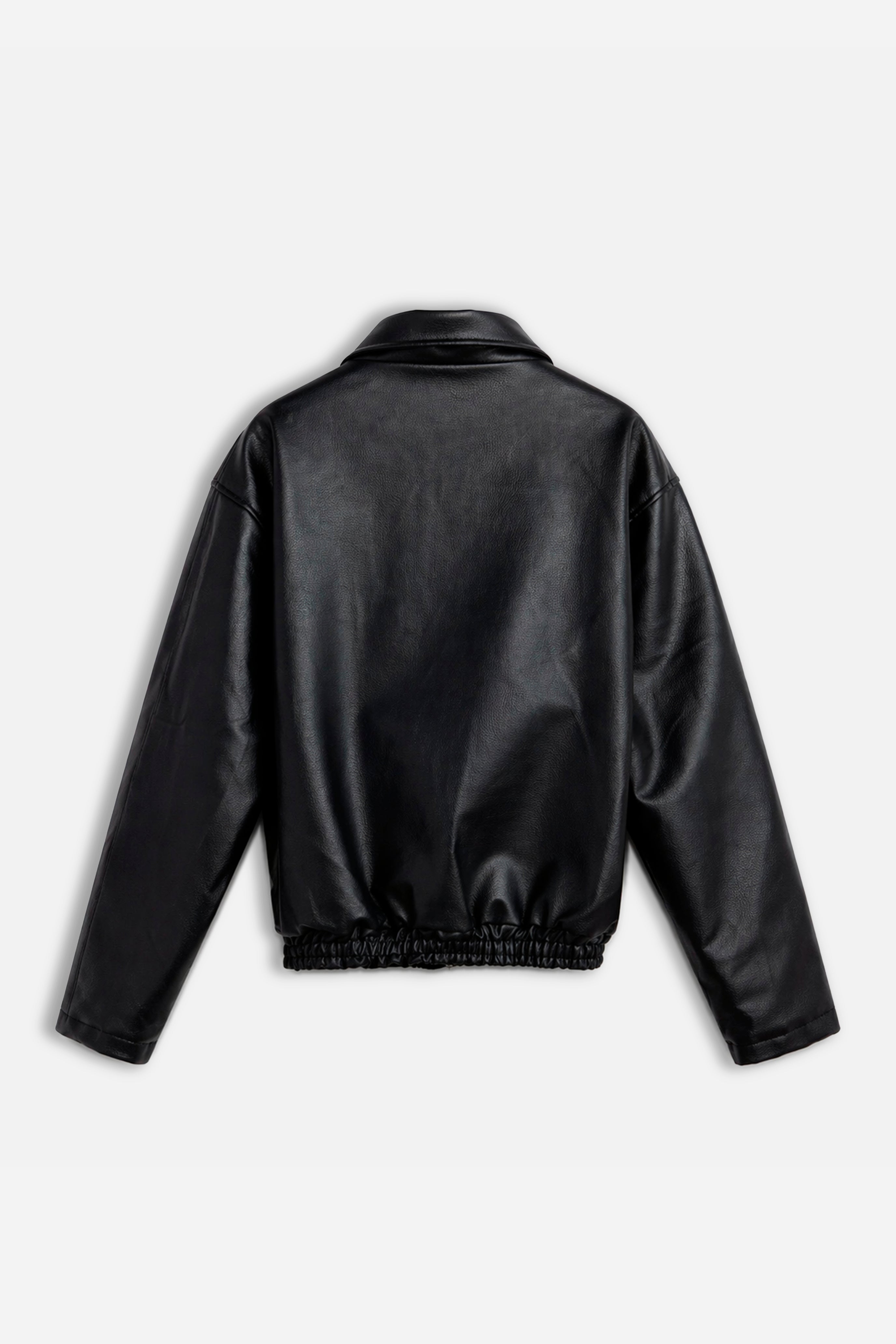 Bomber ecopelle martellata Black