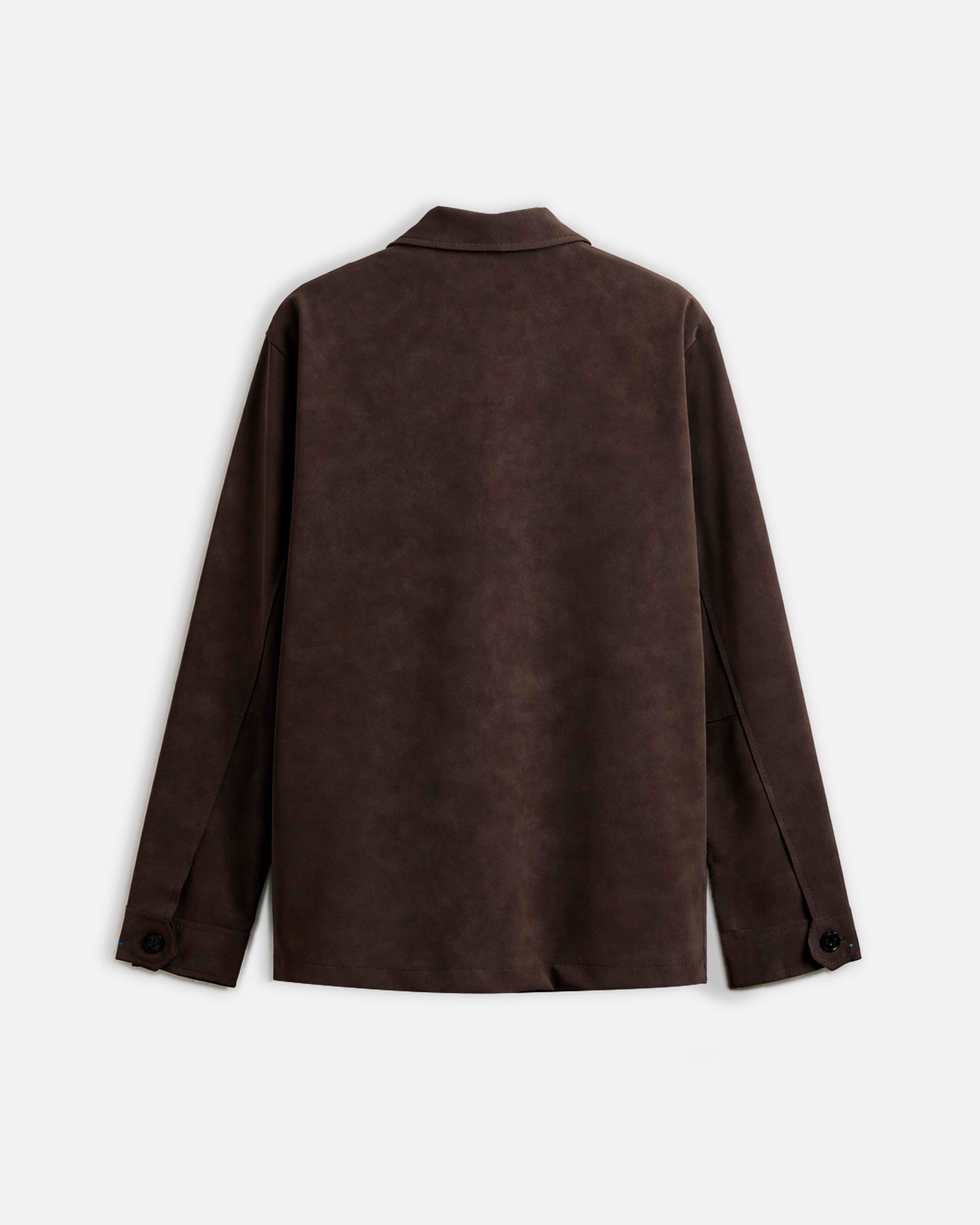 Giacca in suede con tasconi Brown
