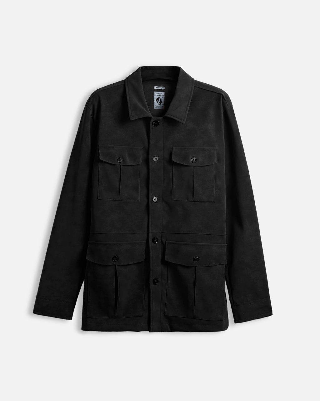 Giacca in suede con tasconi Black