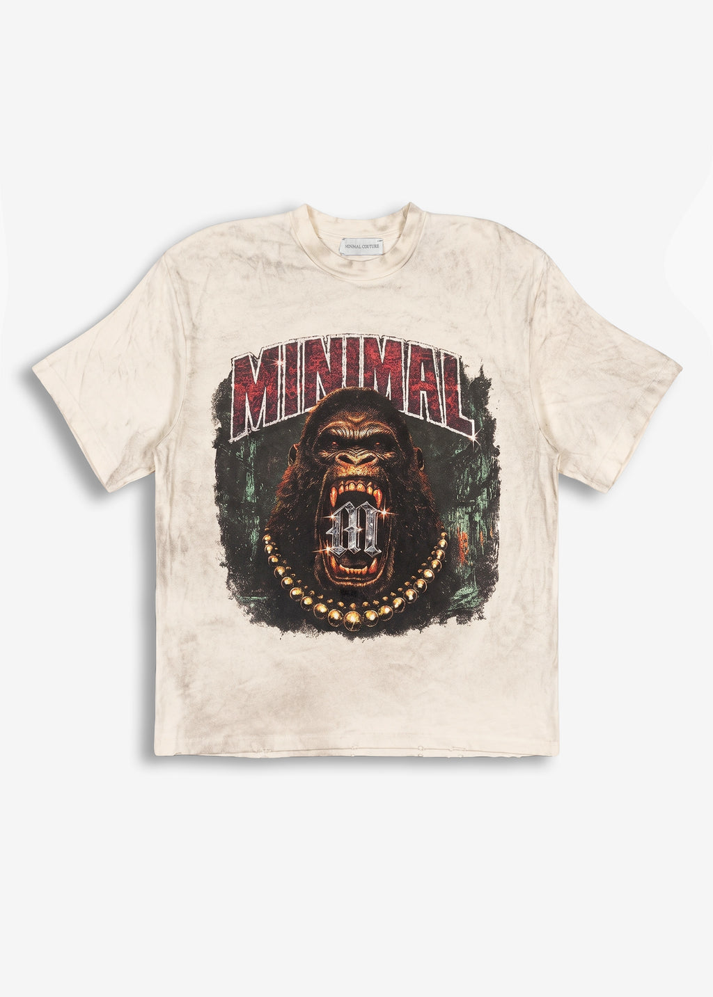 T-shirt con spalline Gorilla Cream