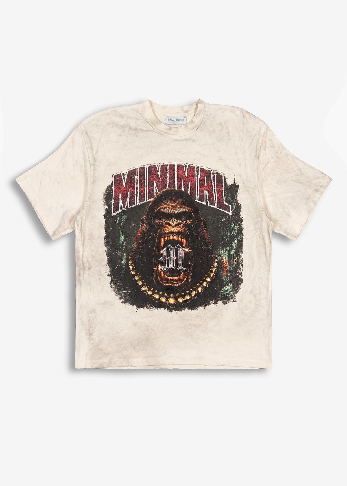 T-shirt con spalline Gorilla Cream