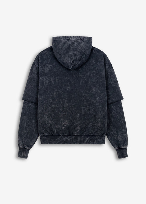 Double Sleeved Washed Hoodie Fashion print