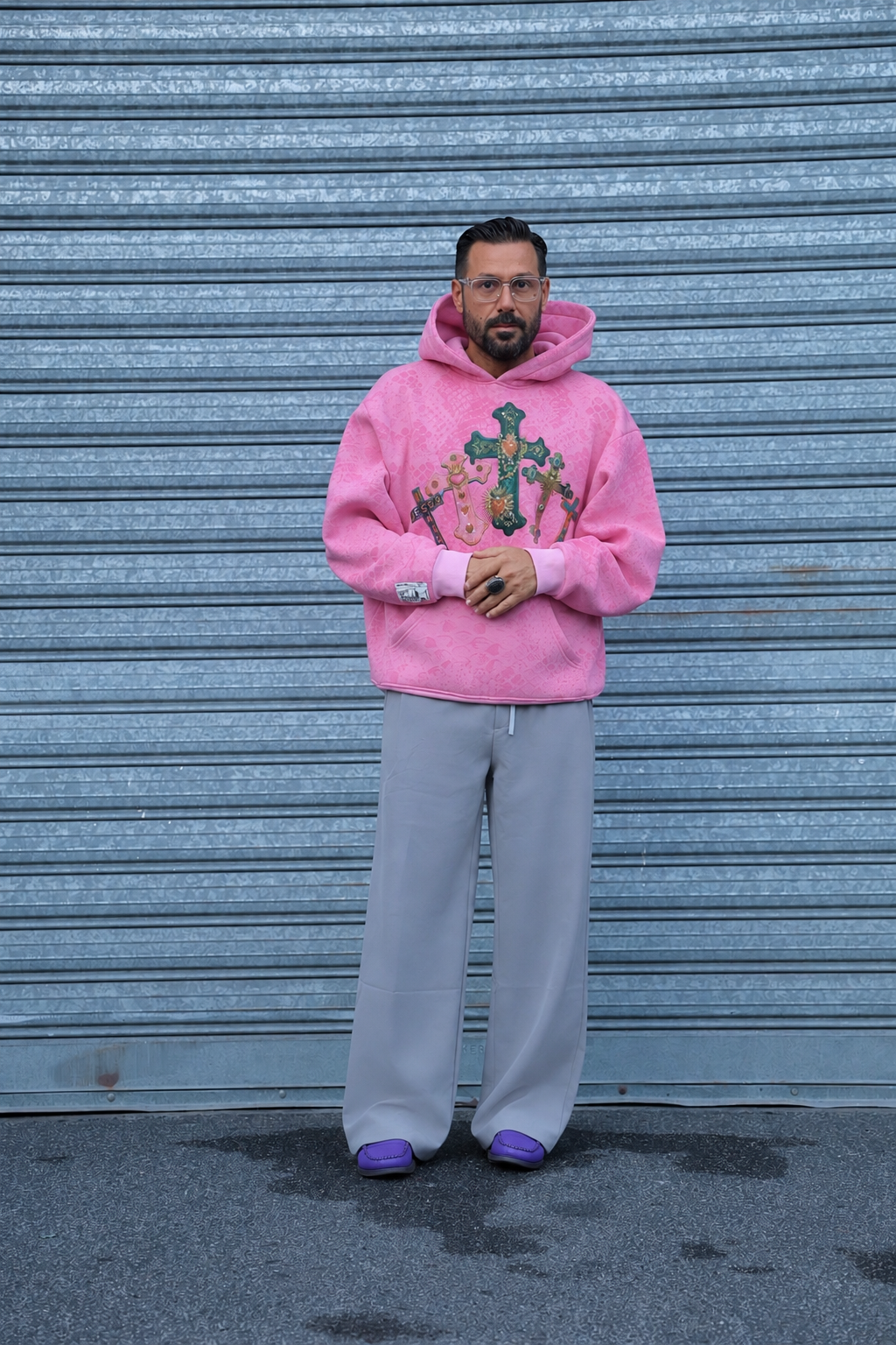 Hoodie tracksuit Croci color Fuxia