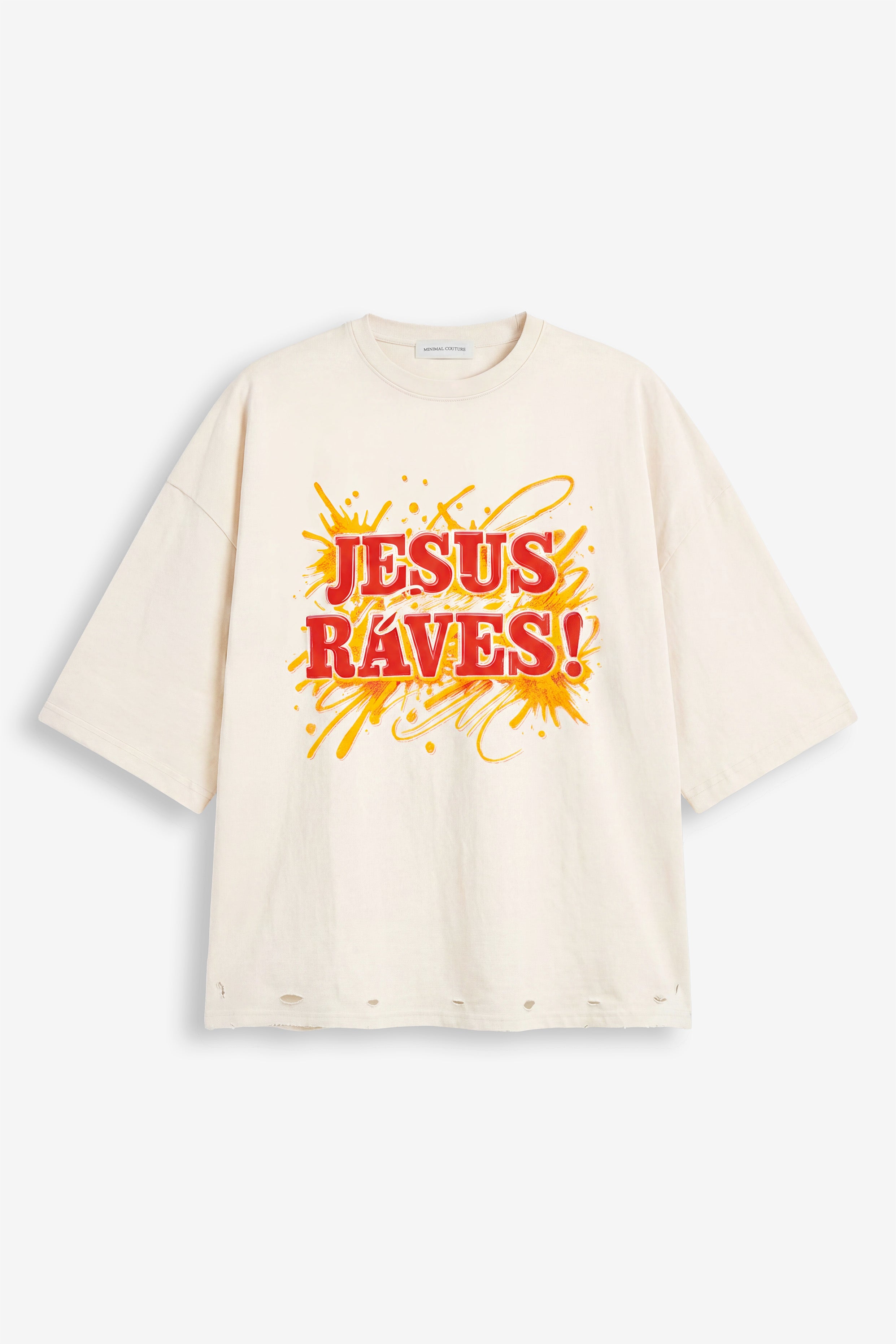 T-Shirt Oversize “Jesus Saves” White