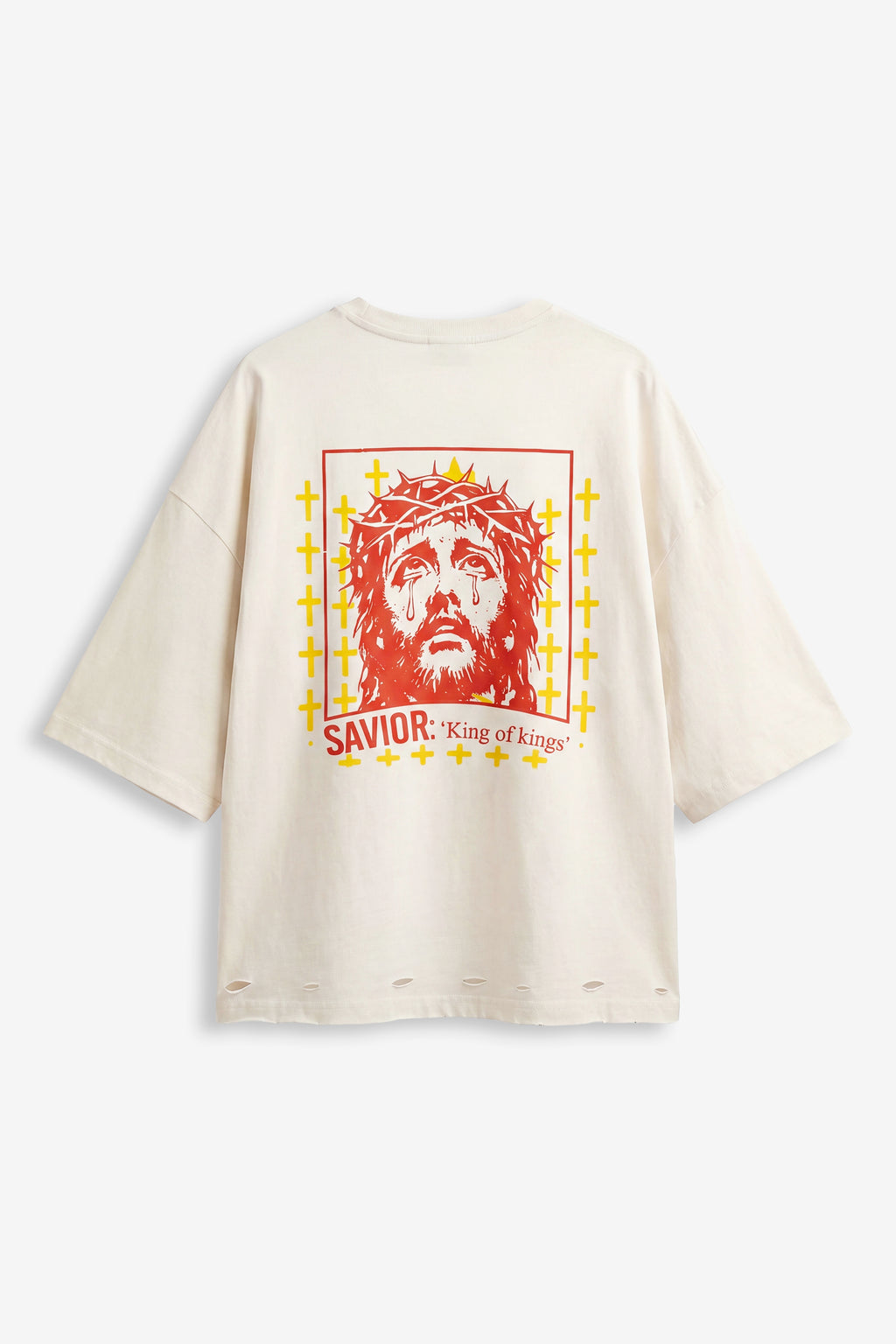 T-Shirt Oversize “Jesus Saves” White