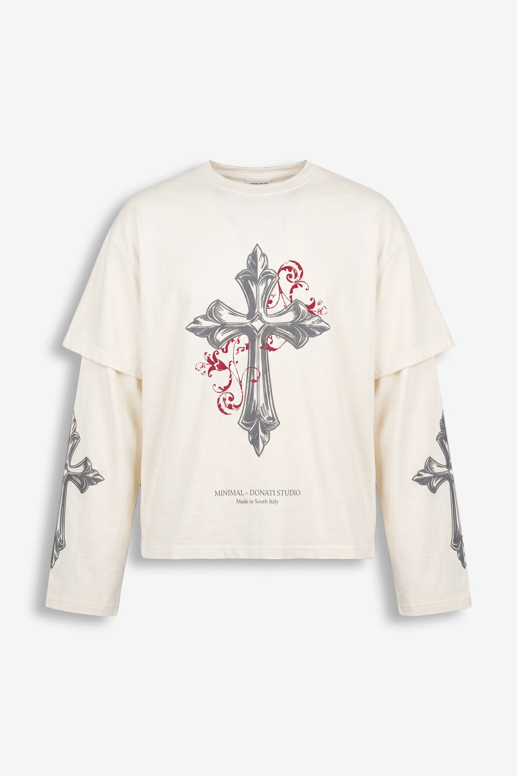 Long sleeve Cross White