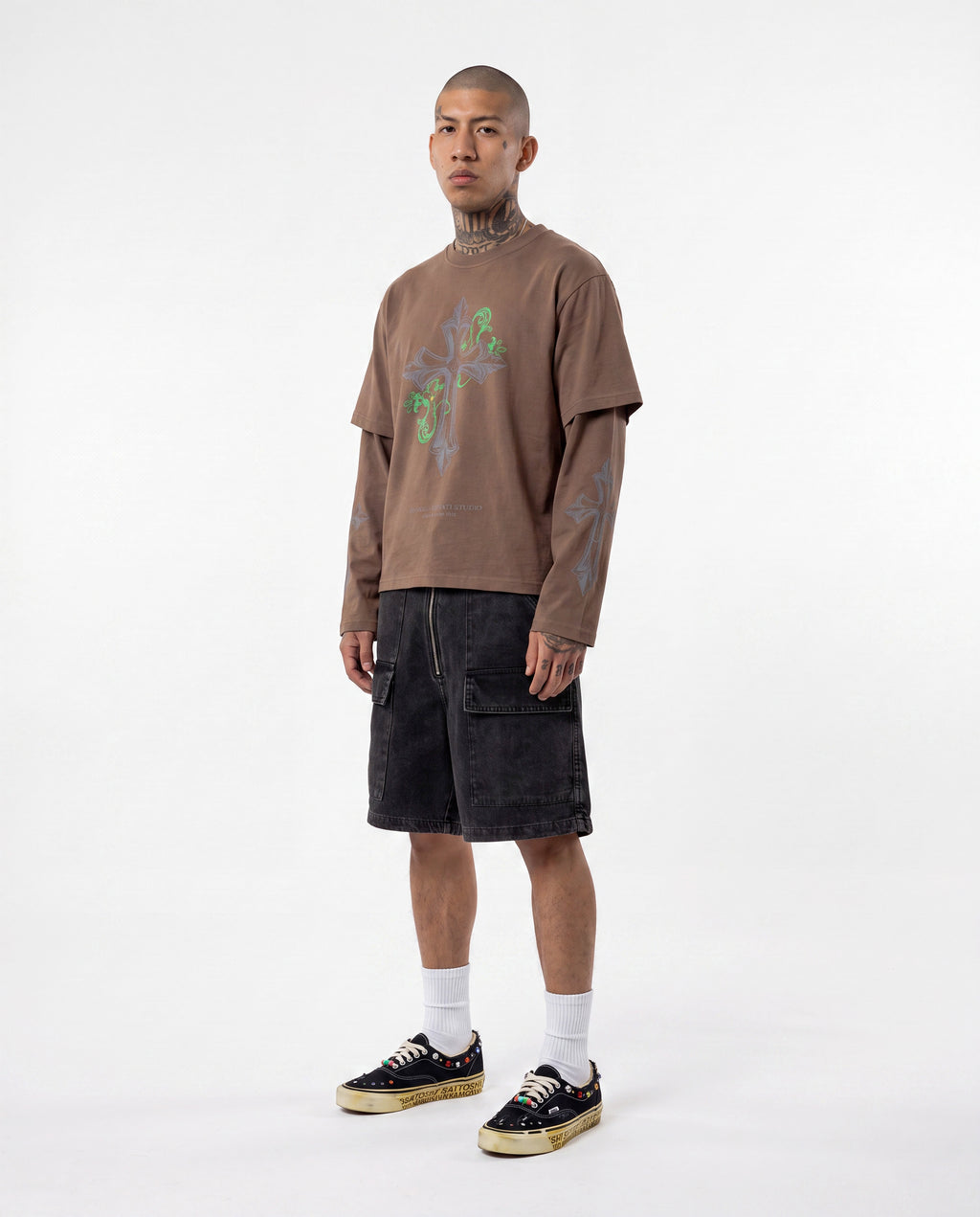 Long sleeve Cross Brown