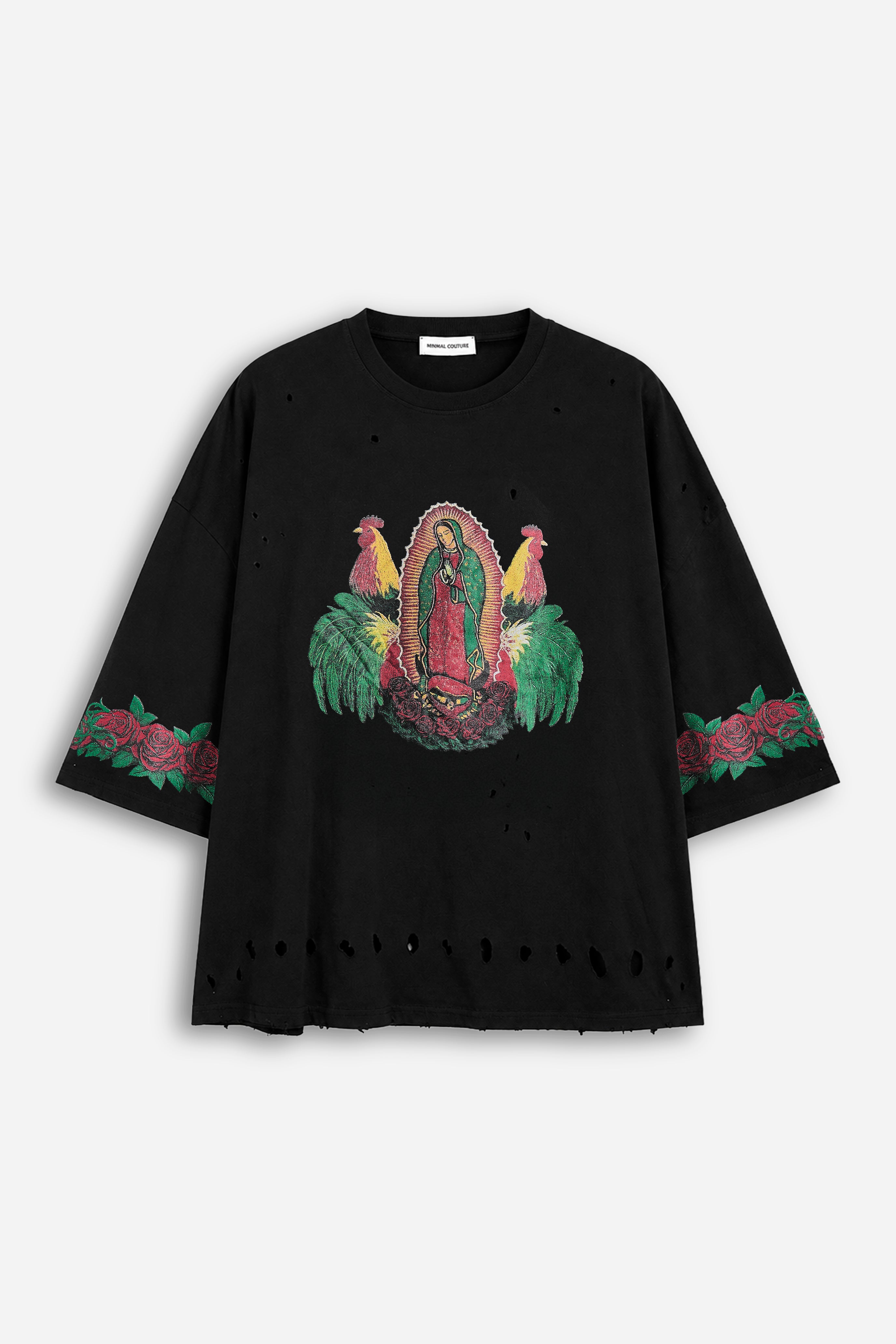 T-Shirt Oversize “Guadalupe” Black
