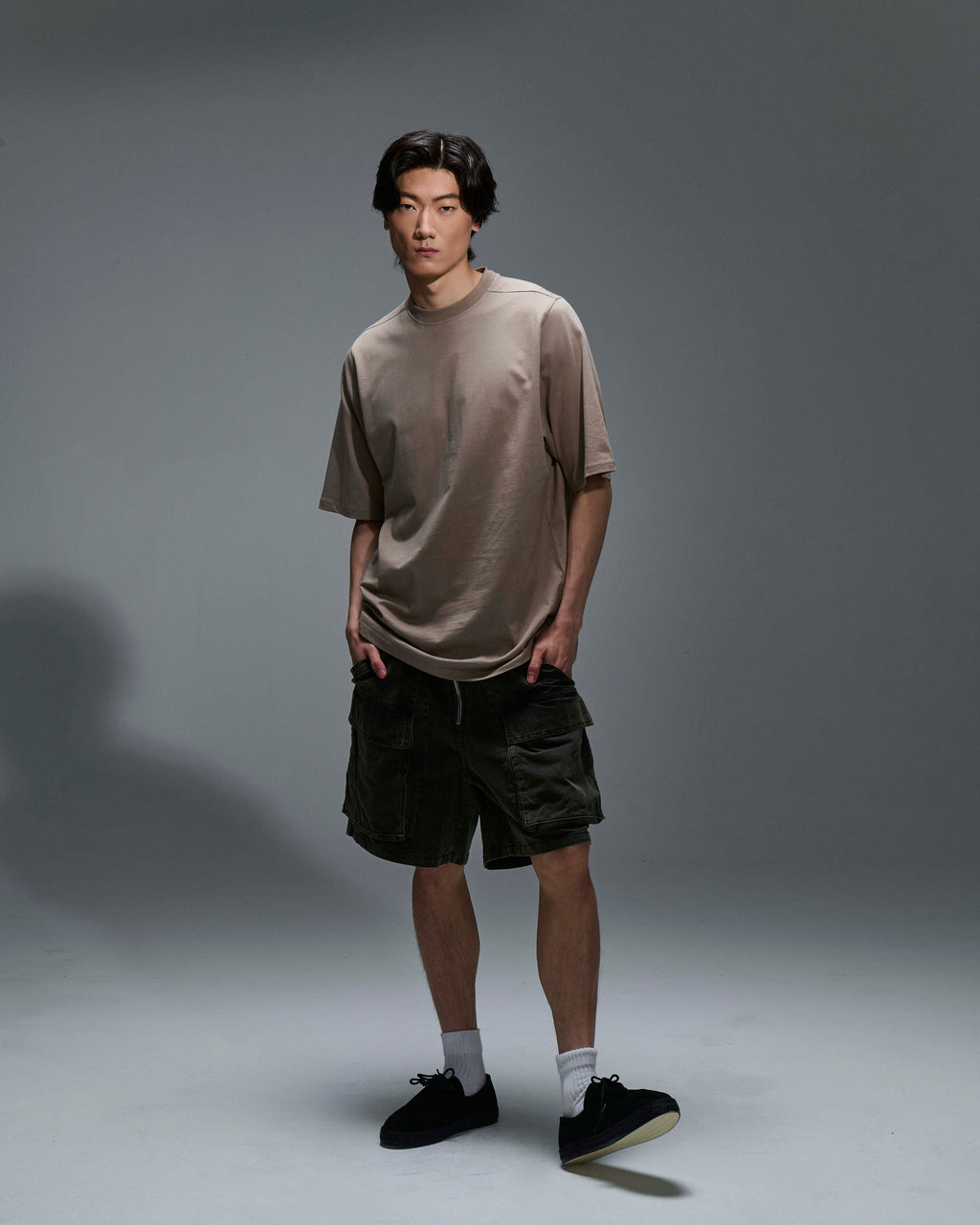 T-shirt con dettaglio nastro Beige