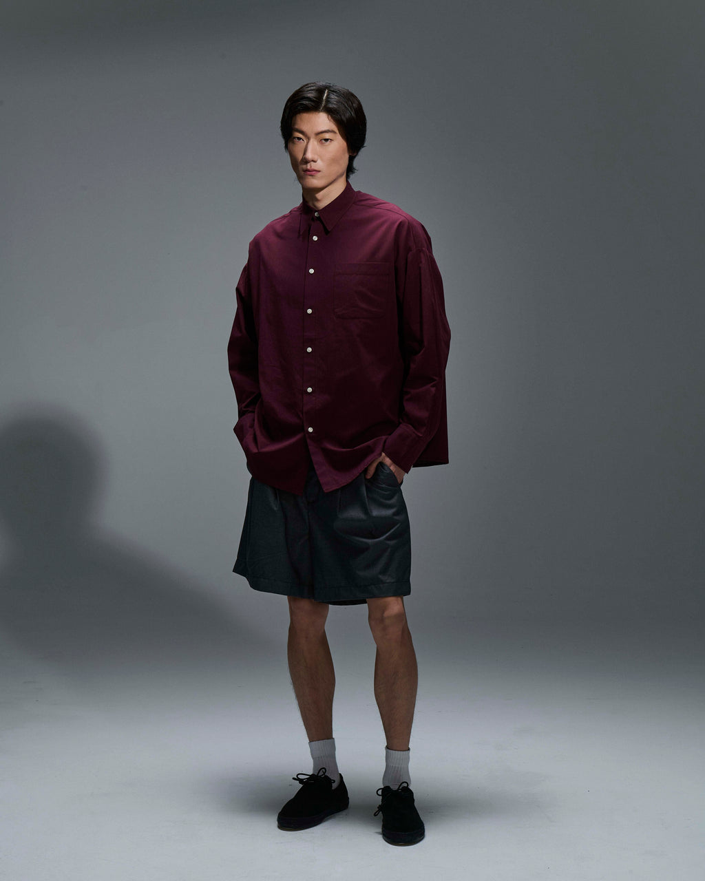 Essential Pocket Shirt Bordeaux