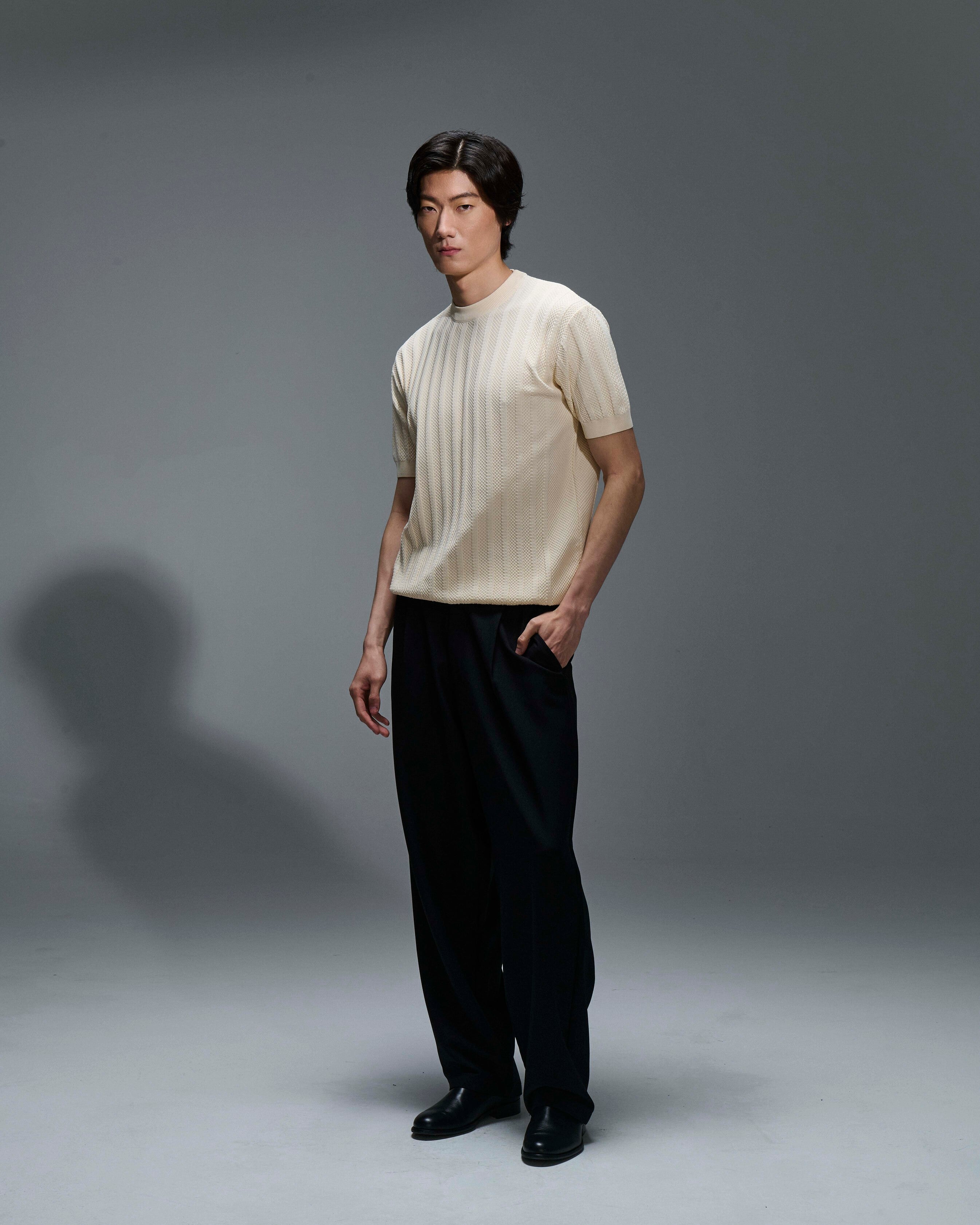 T-shirt in filo Beige