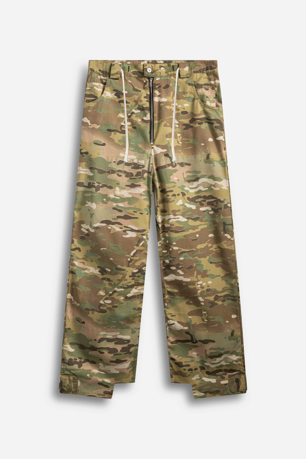 Pantalone con zip Camo green