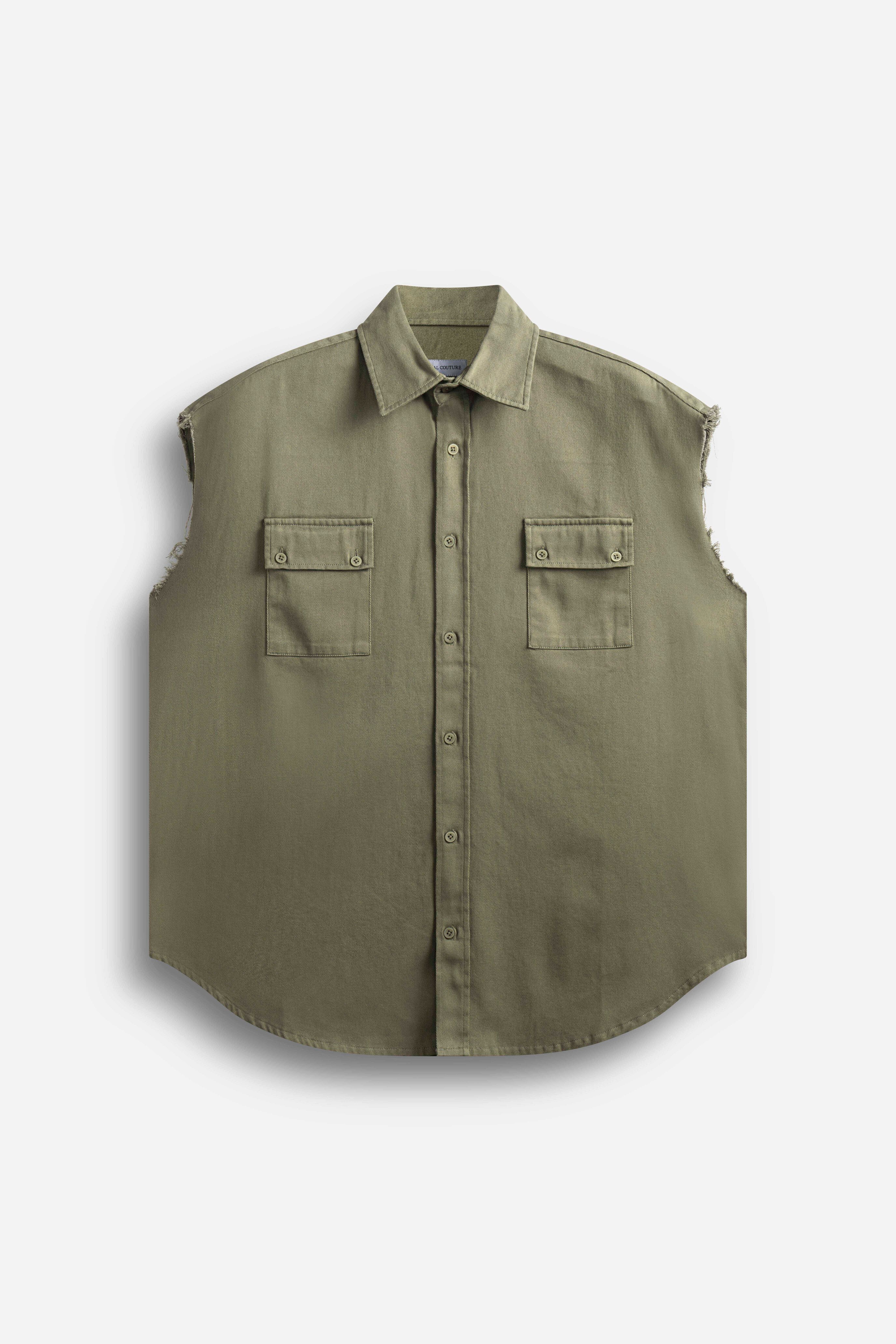 Camicia smanicata Green