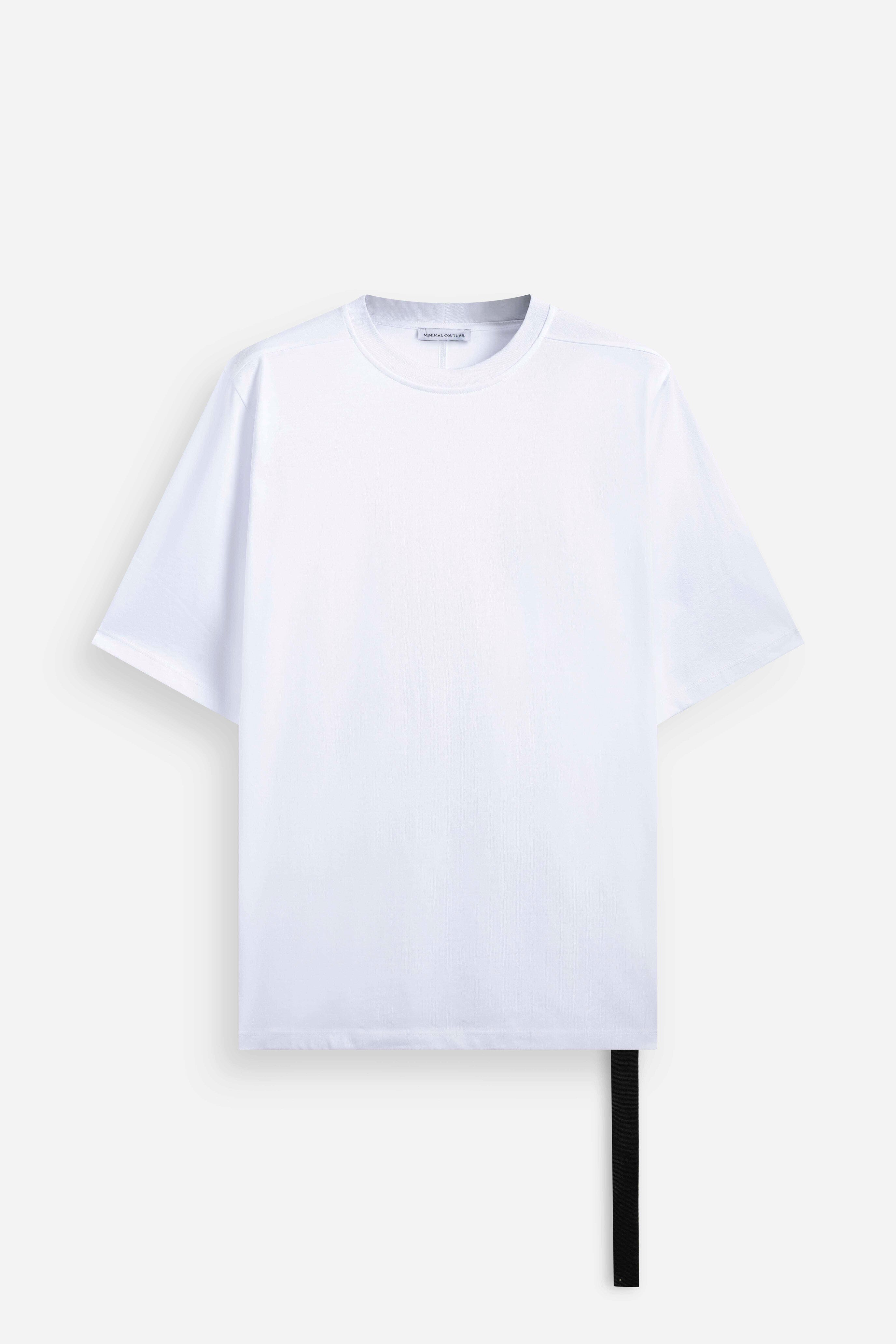T-shirt con dettaglio nastro White