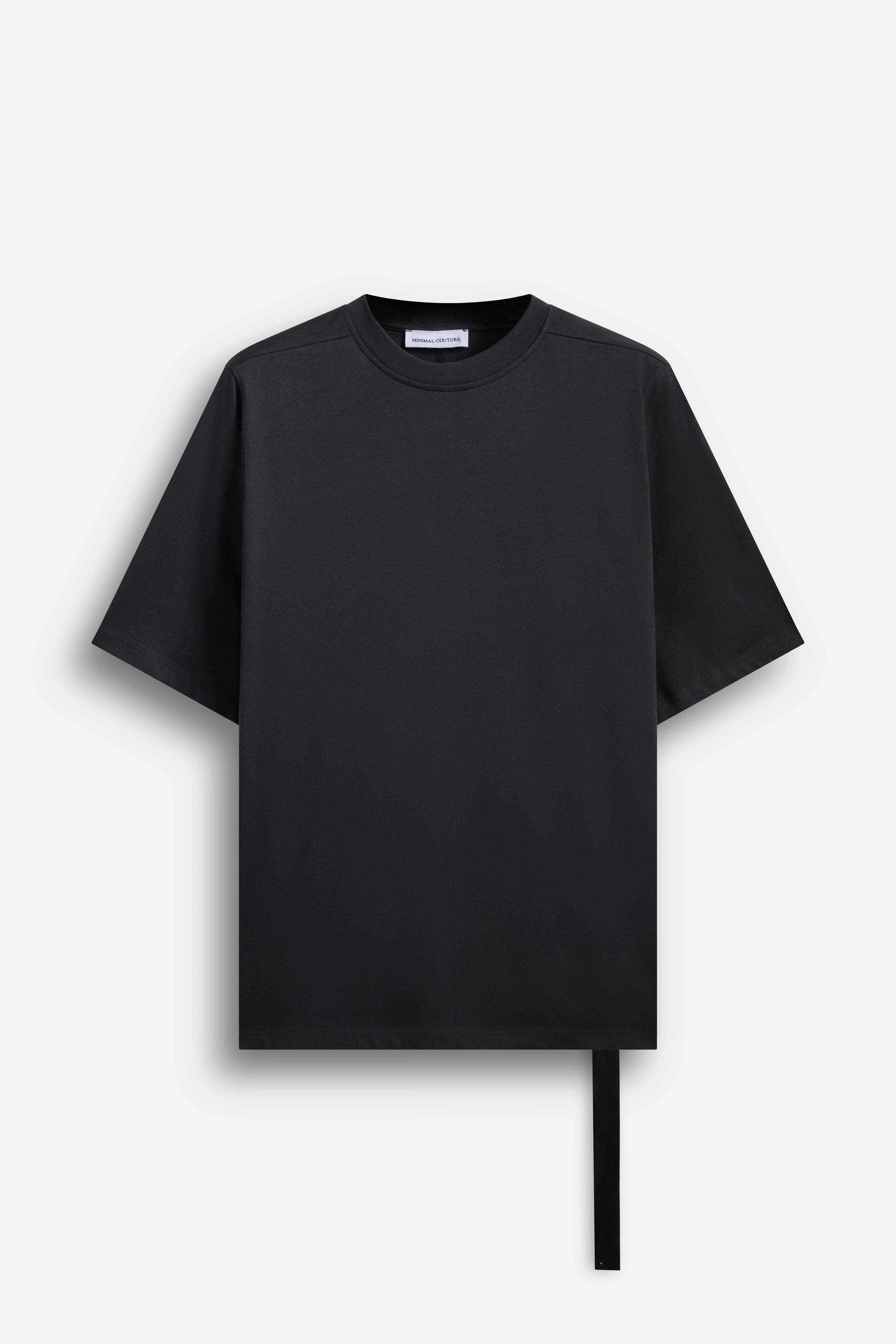 T-shirt con dettaglio nastro Black