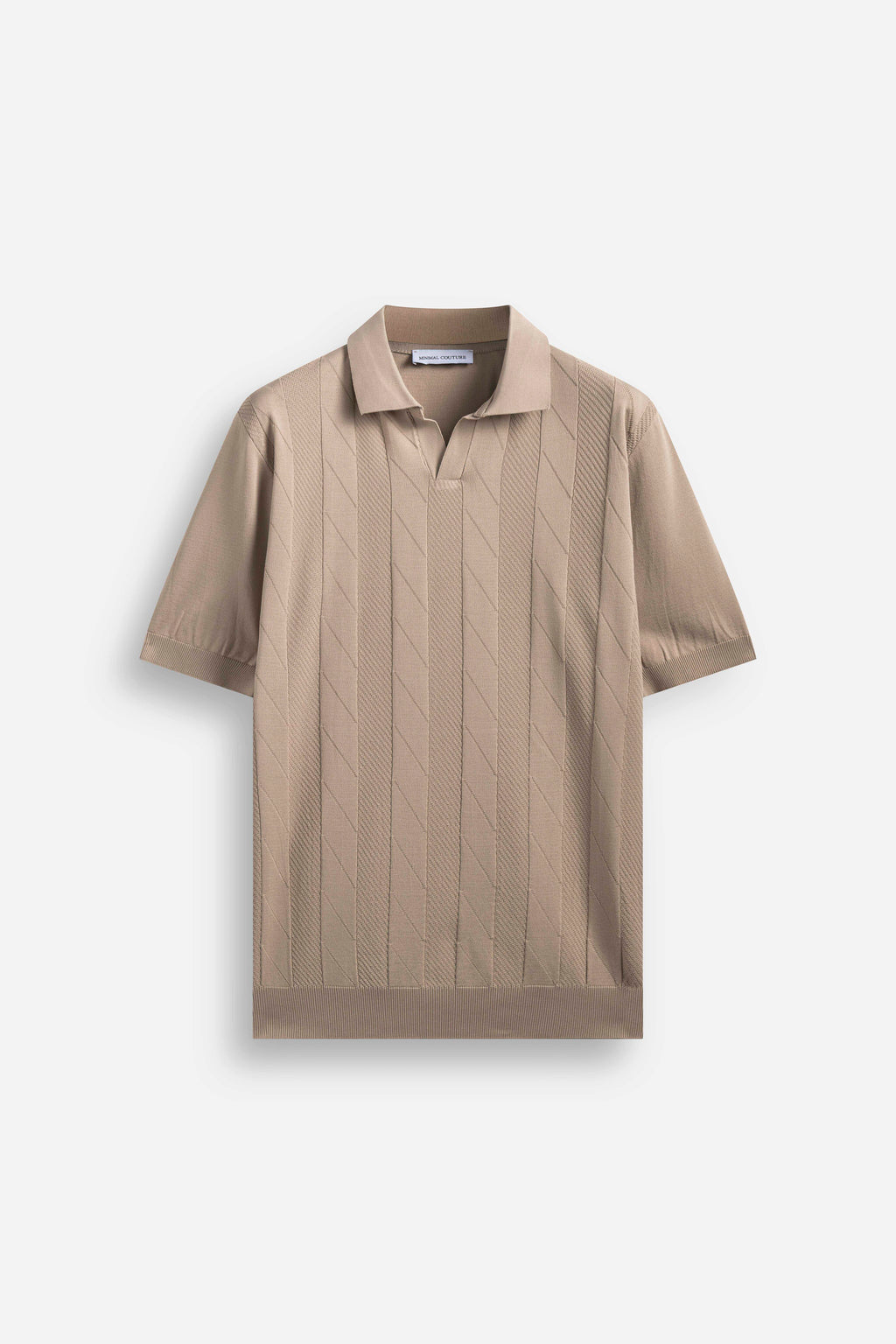 Polo con scollo aperto Beige