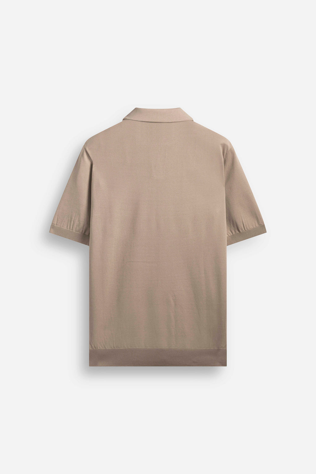 Polo con scollo aperto Beige